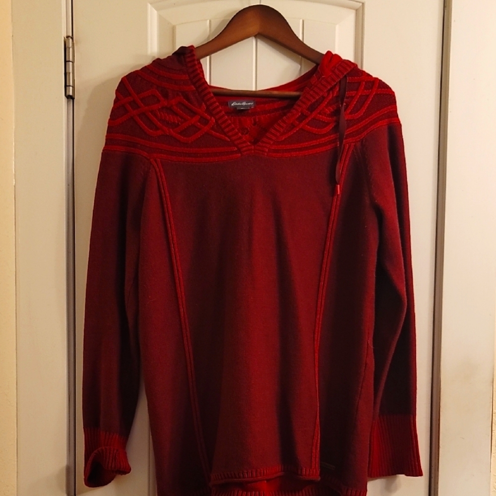 Red Hooded Sweater